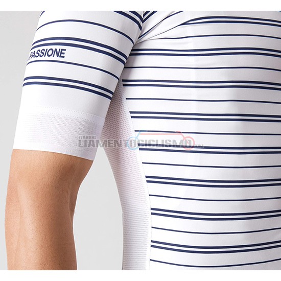 Abbigliamento Ciclismo La Passione Manica Corta 2019 Stripe Bianco